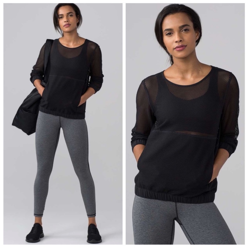 Lululemon Mesh On Mesh Pop Over Top Sz 6